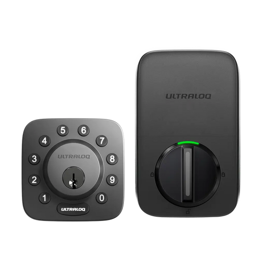 Ultraloq U-Bolt Bluetooth Smart Deadbolt with numeric keypad and keyless entry lock in black finish