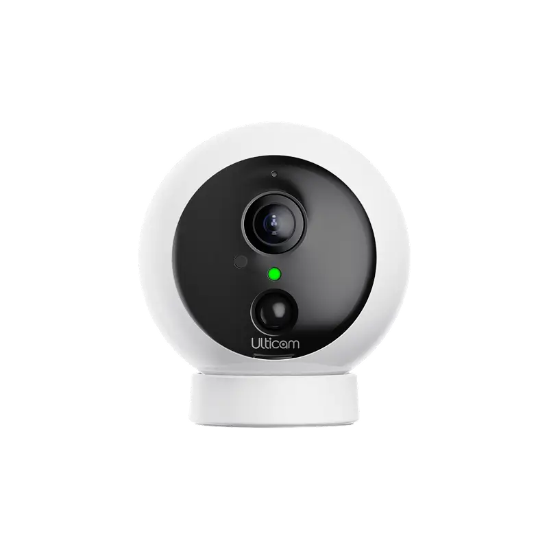 Ulticam Dot compact indoor WiFi security camera with AI detection and night vision.