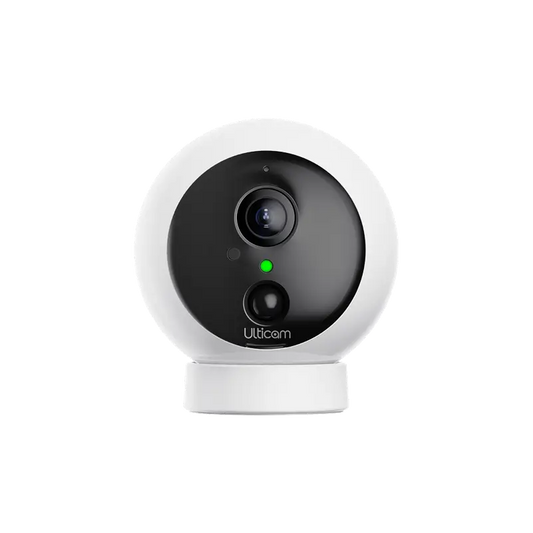 Ulticam Dot compact indoor WiFi security camera with AI detection and night vision.
