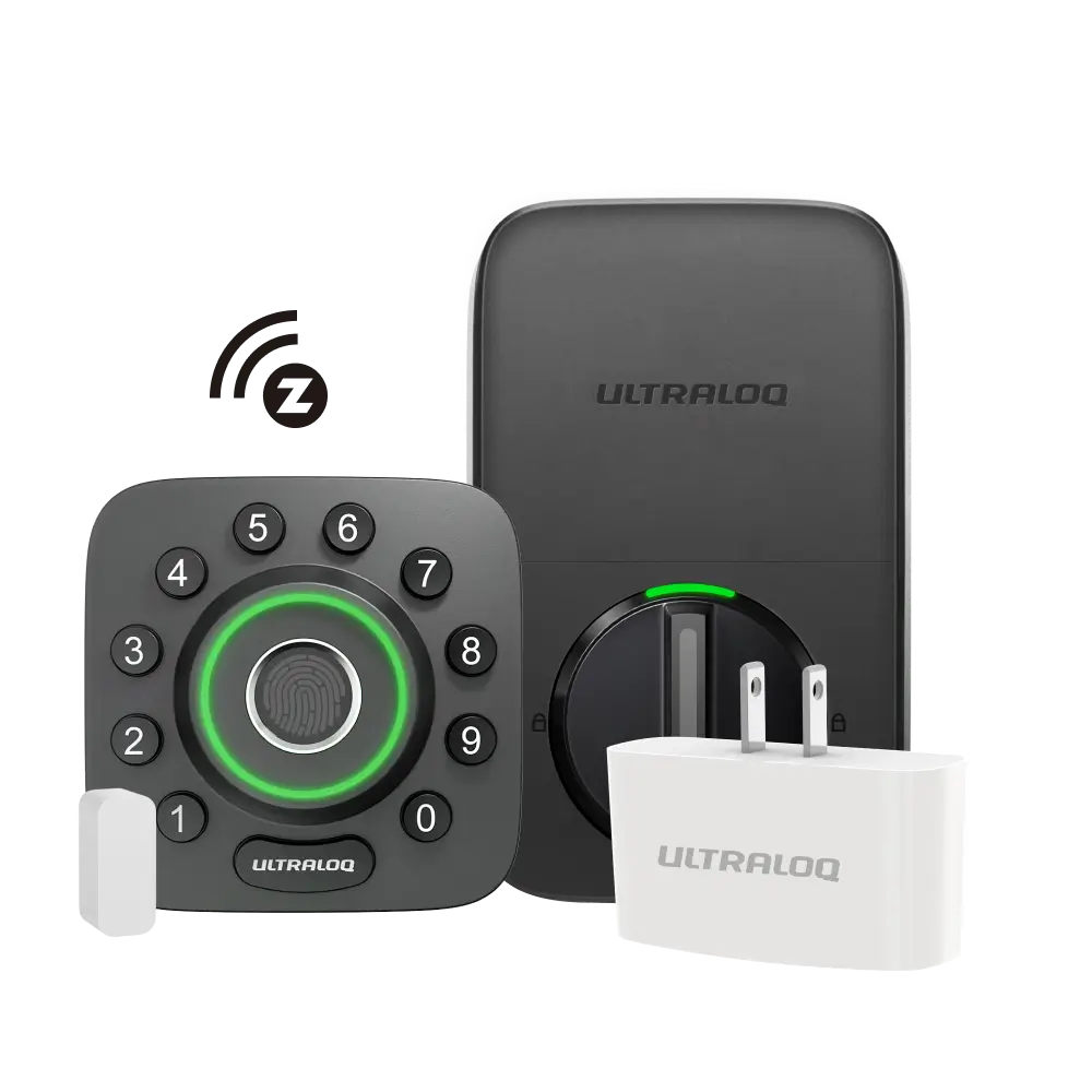 Ultraloq U-Bolt Pro Z-Wave Smart Deadbolt with WiFi Bridge, fingerprint keypad, and keyless entry lock