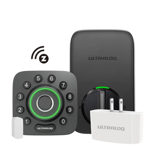 Ultraloq U-Bolt Pro Z-Wave Smart Deadbolt with WiFi Bridge, fingerprint keypad, and keyless entry lock