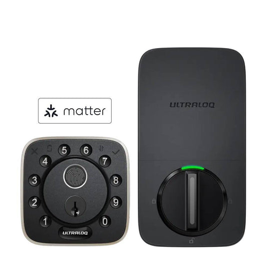 Ultraloq Bolt Fingerprint Matter Smart Lock – keyless entry deadbolt with biometric fingerprint ID, WiFi connectivity, and smart home integration.